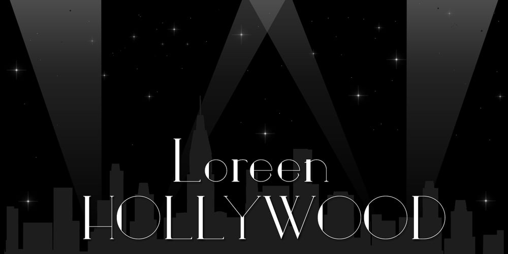 Loreen Hollywood font