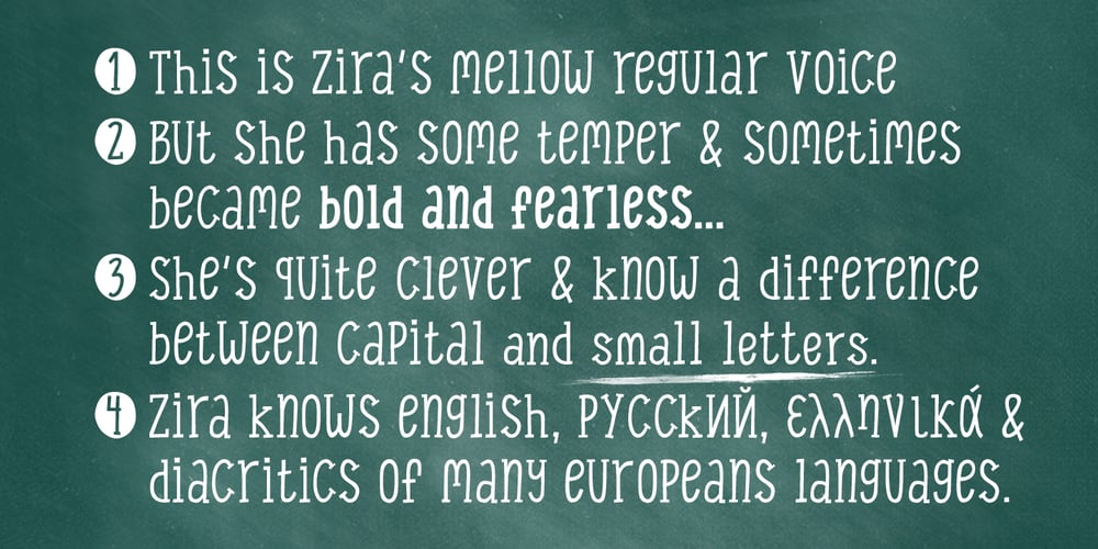 Zira font