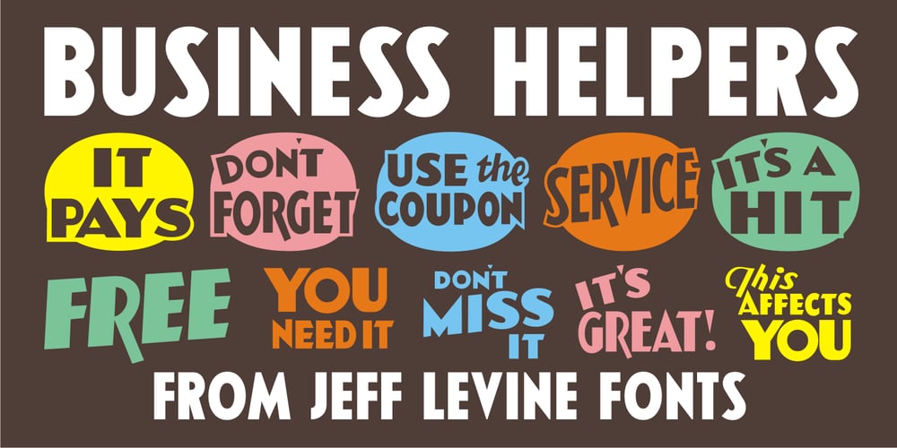 Business Helpers JNL font