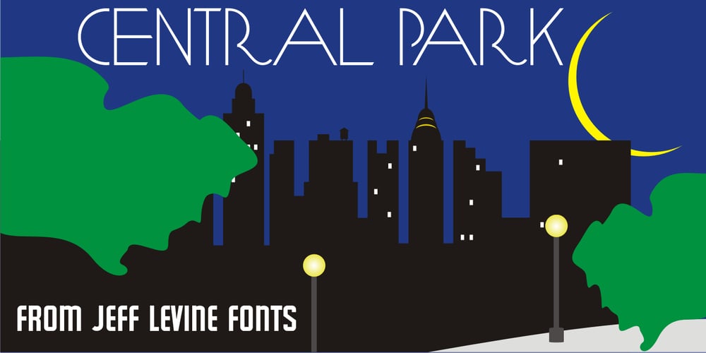 Central Park JNL font