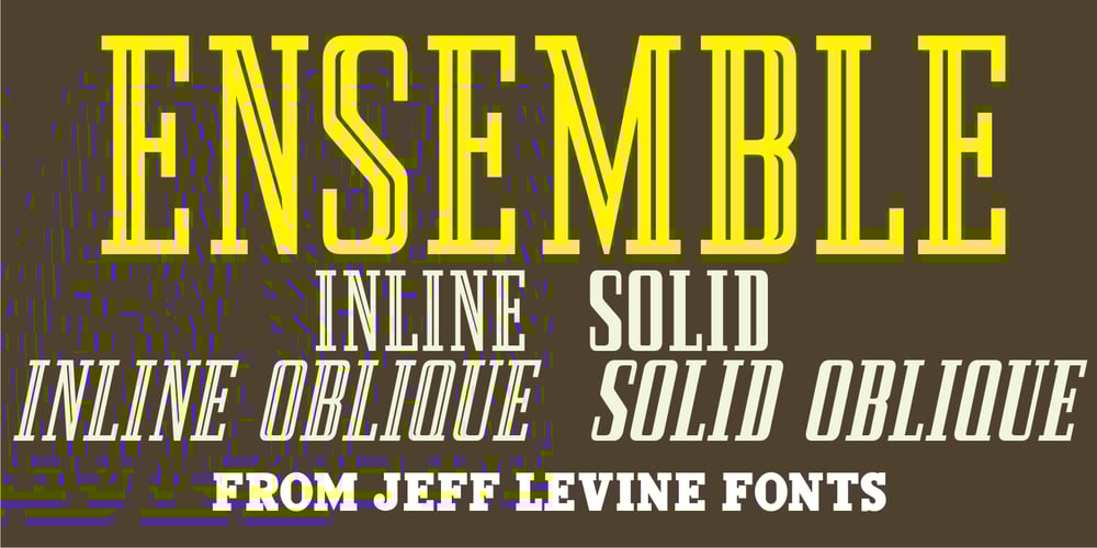 Ensemble Inline JNL font