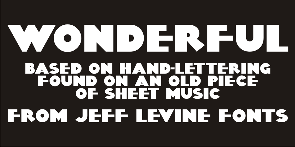 Wonderful JNL font