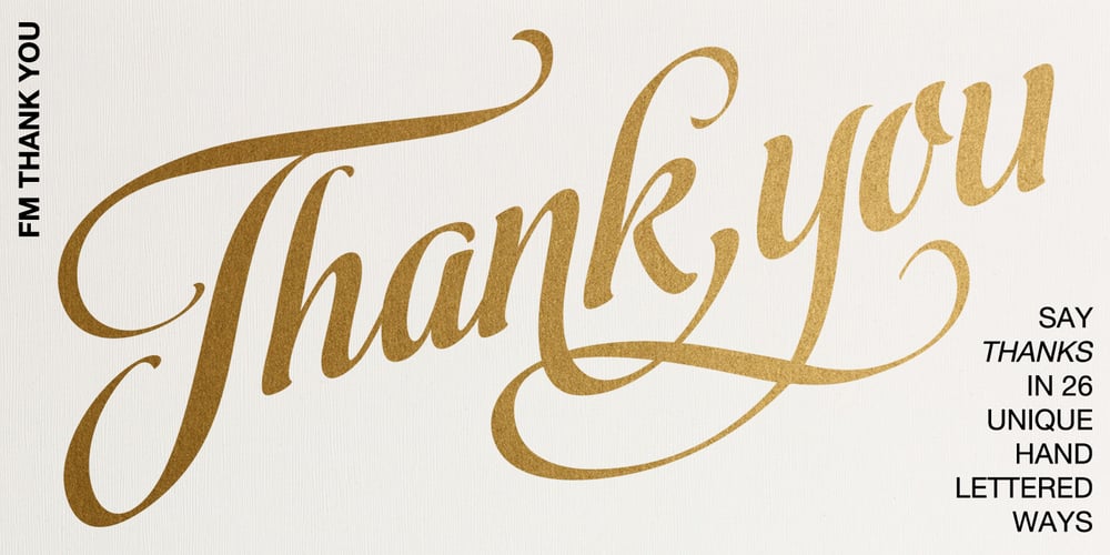 FM Thank You font