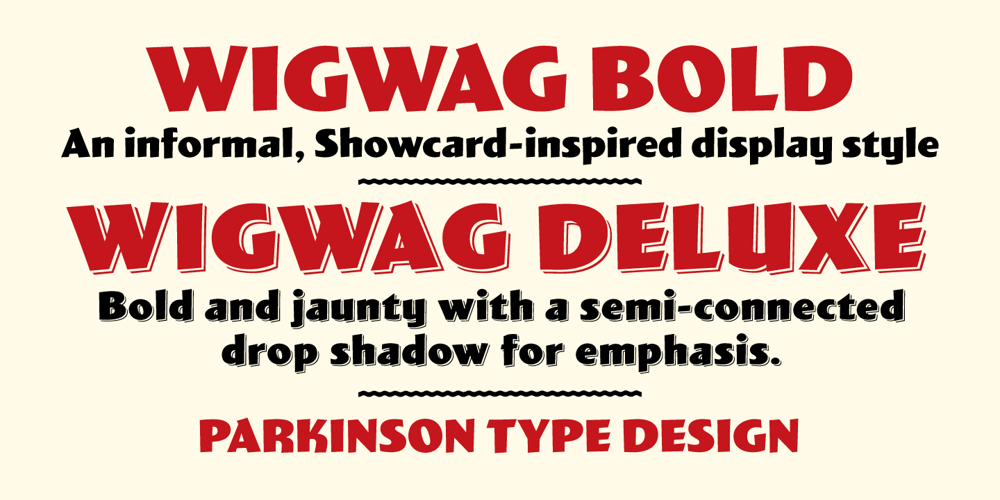 Wigwag font
