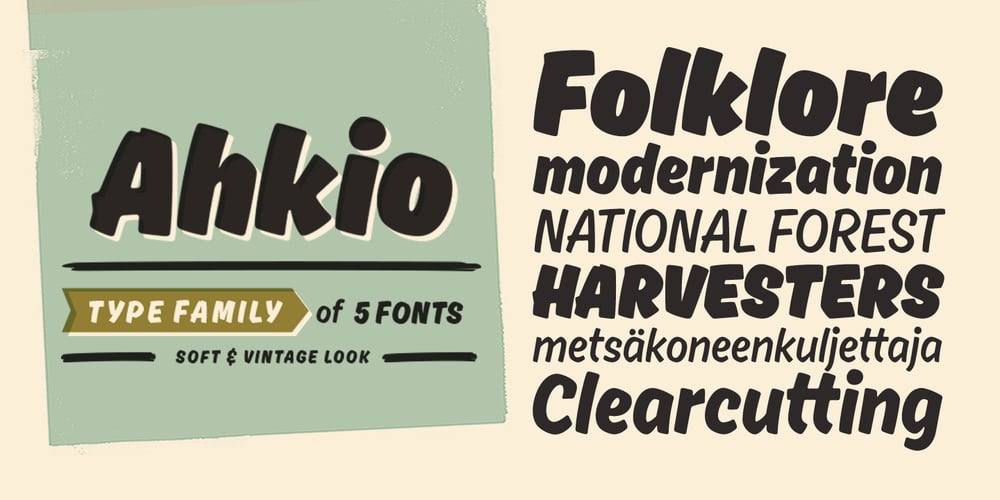 Ahkio font