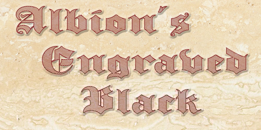 Albion’s Engraved Black font