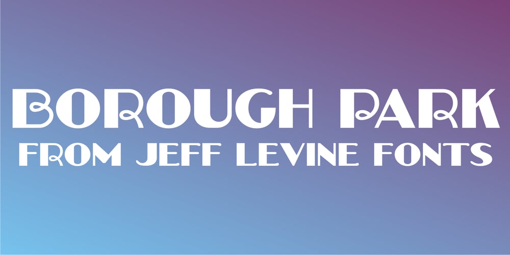Borough Park JNL font
