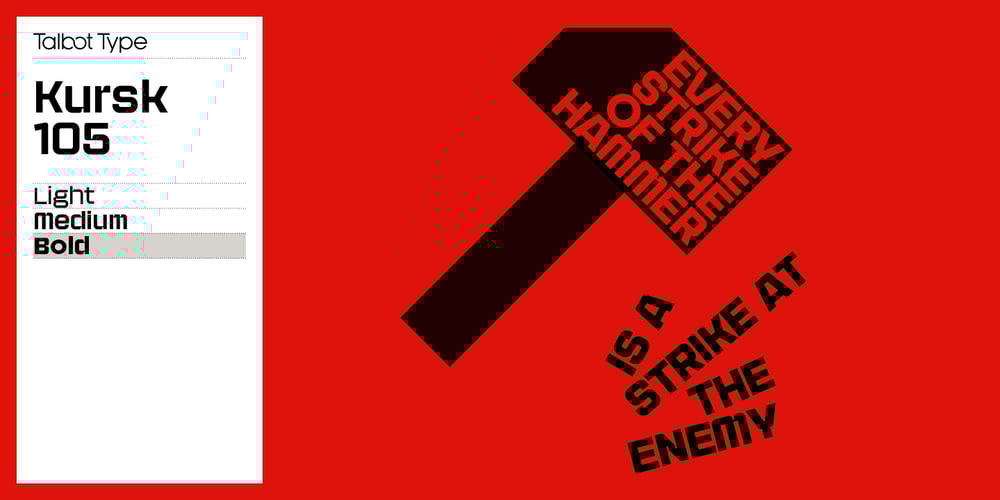 Kursk 105 font