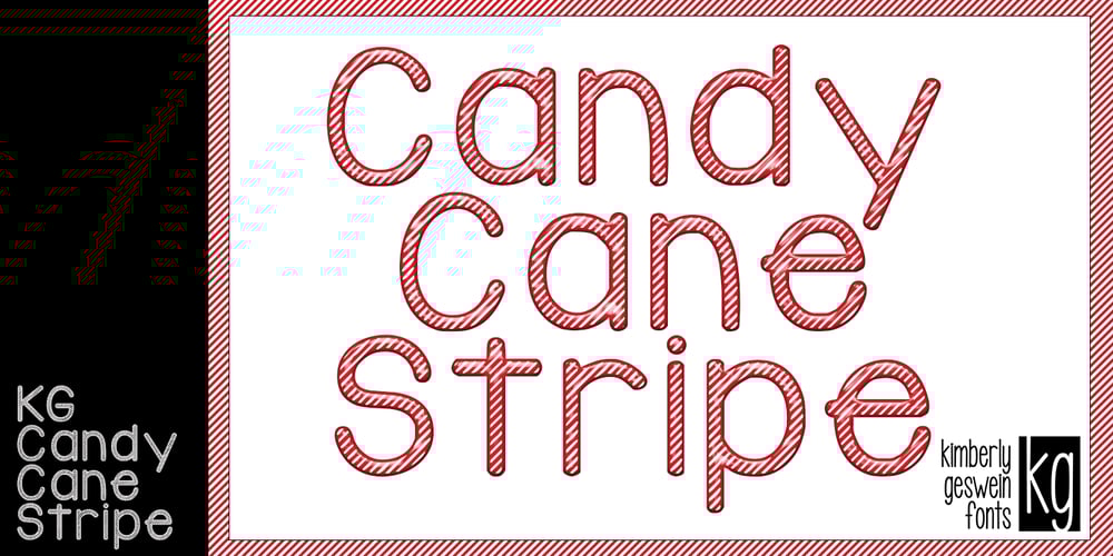 KG Candy Cane Stripe font