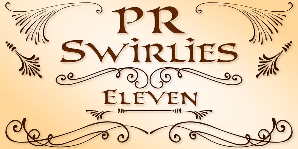 PR Swirlies 11 font