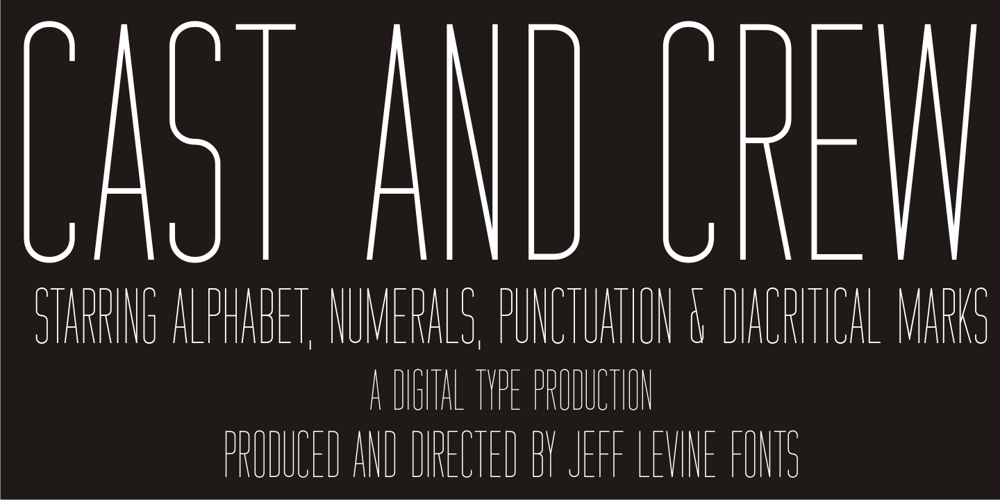 Cast And Crew JNL font