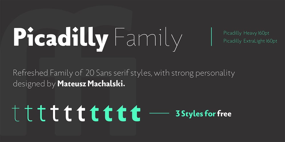 Picadilly font