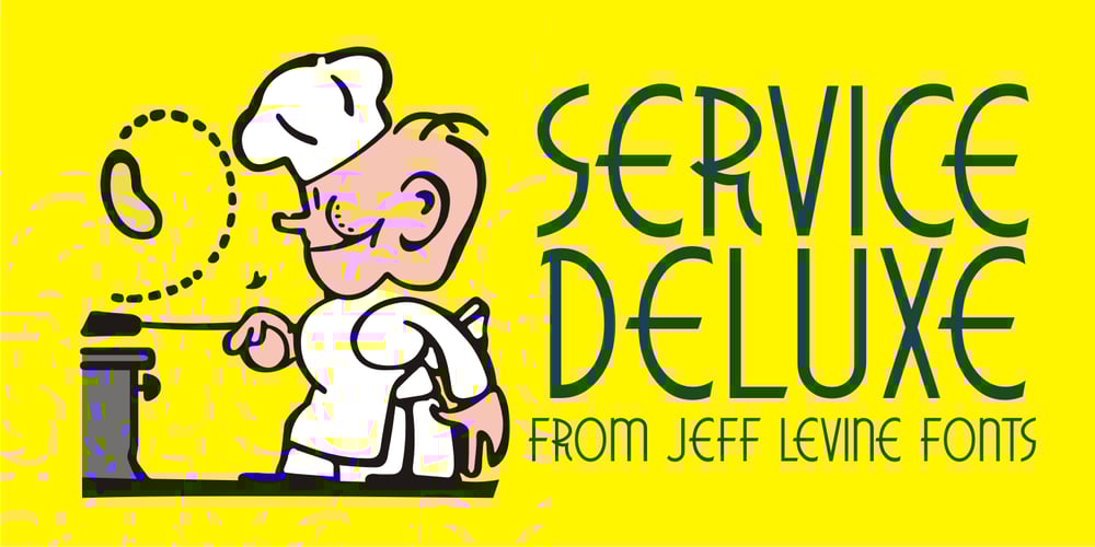 Service Deluxe JNL font