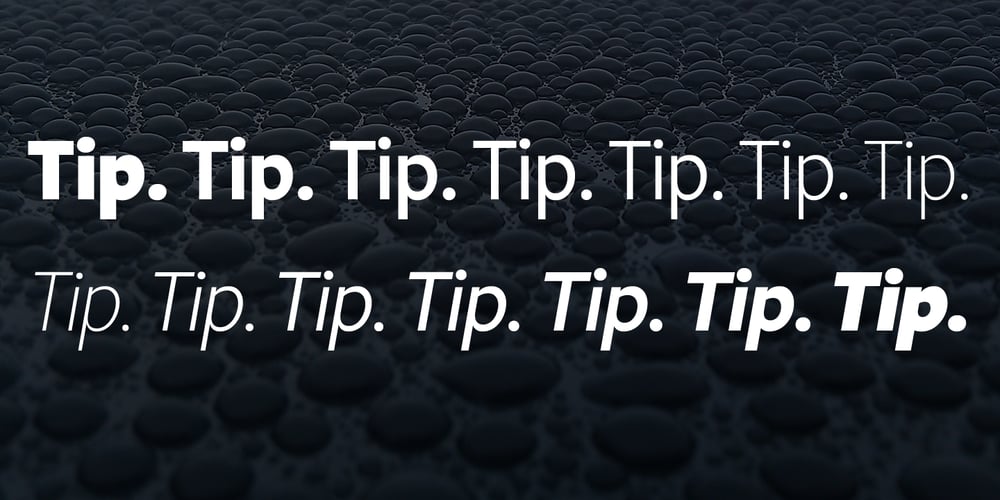 Tip font