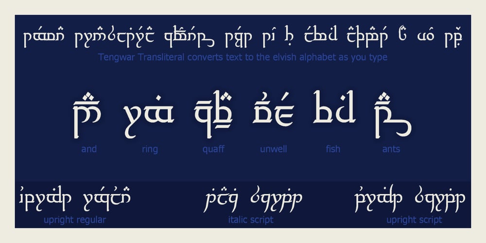 Tengwar Transliteral font
