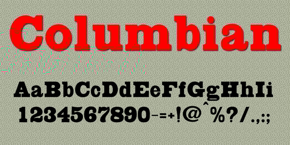 Columbian font