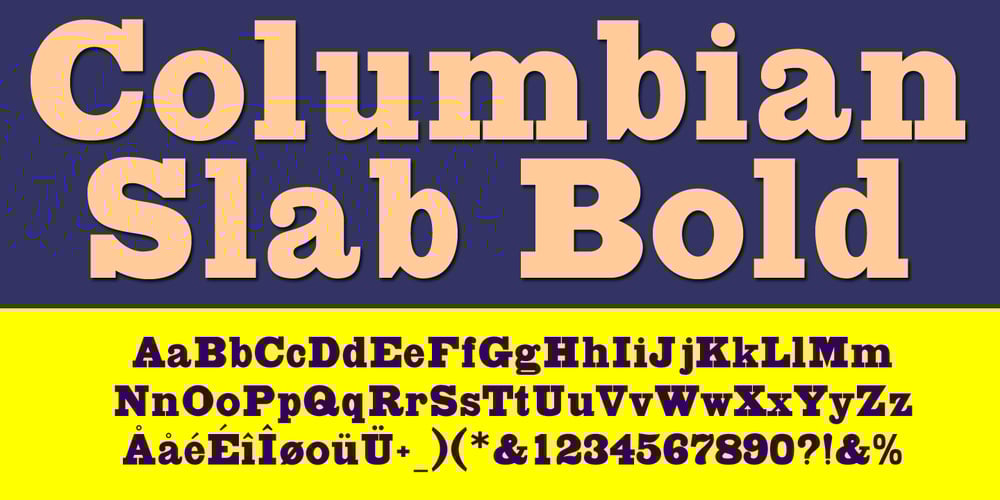 Columbian Slab font
