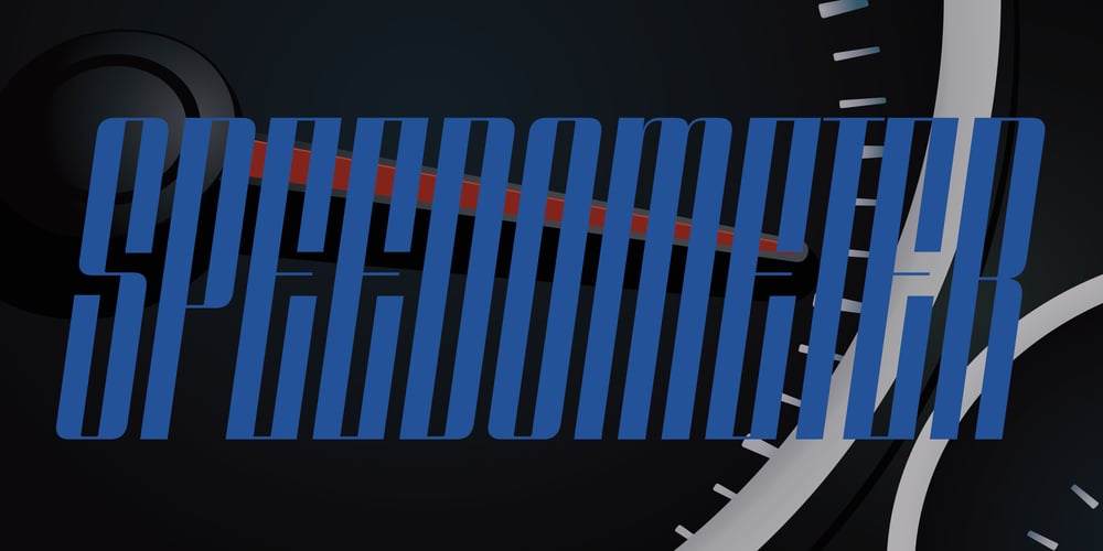 Speedometer font
