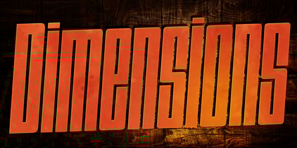 Dimensions font