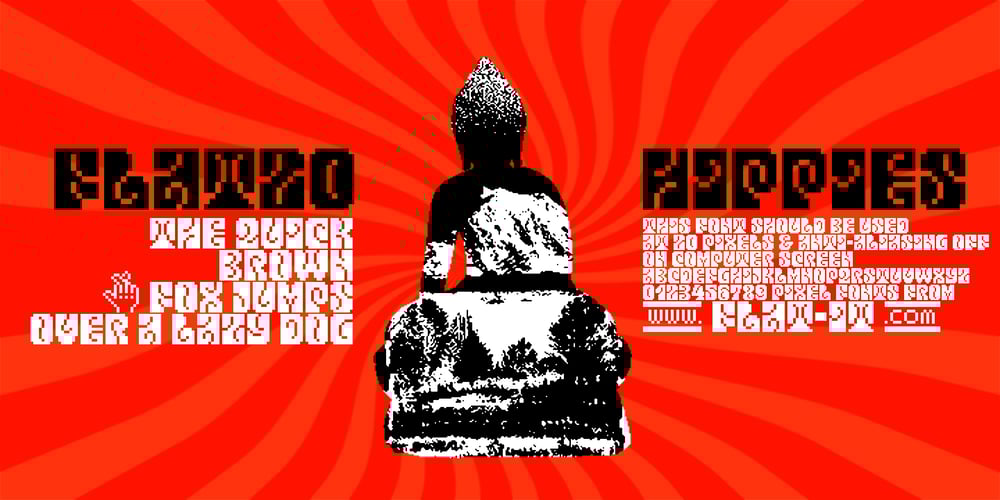 Flat20 Hippies font