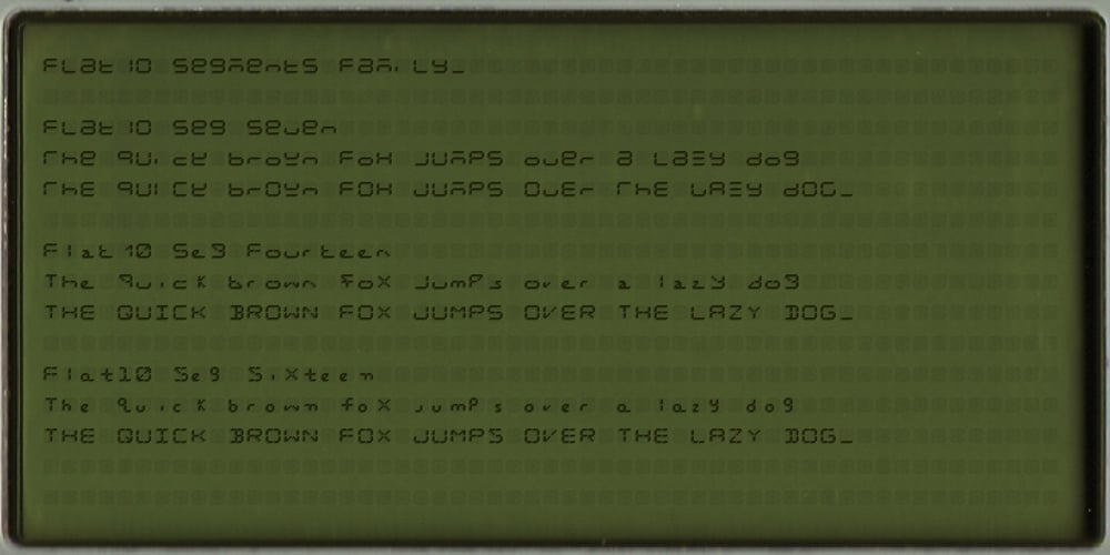 Flat10 Segments font