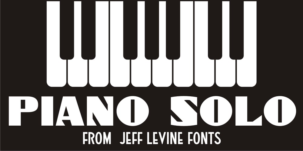 Piano Solo JNL font