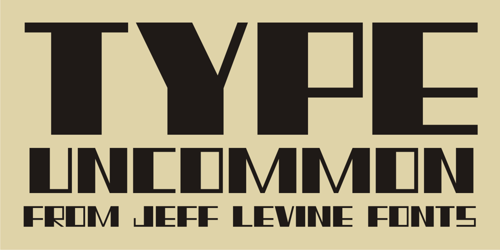 Type Uncommon JNL font