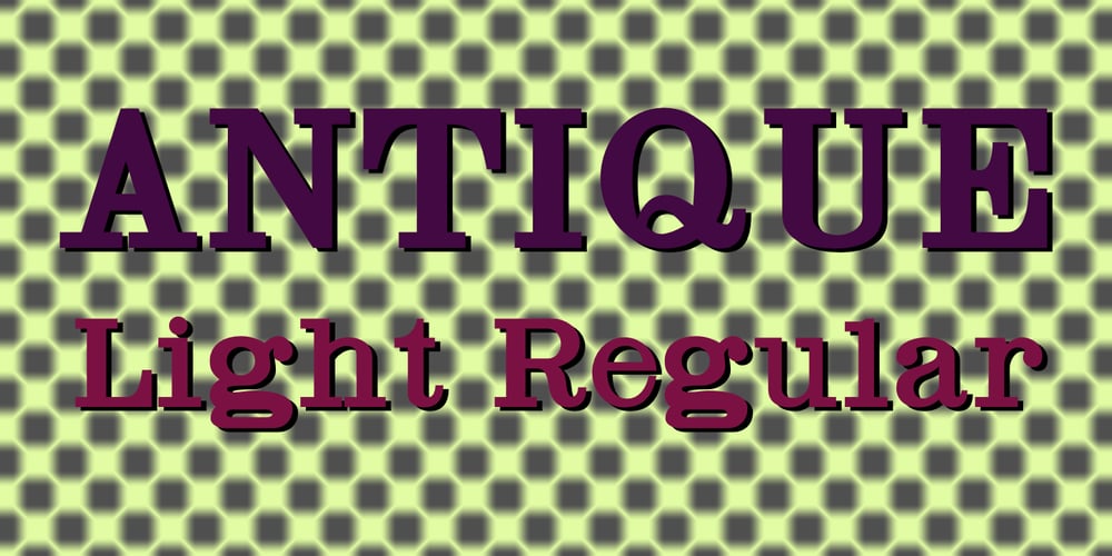 Antique Light font