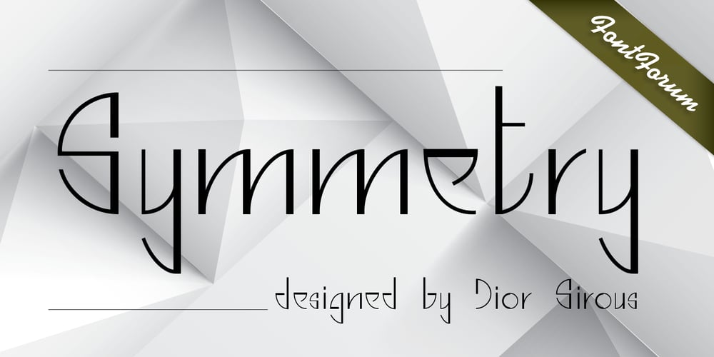 Symmetry font