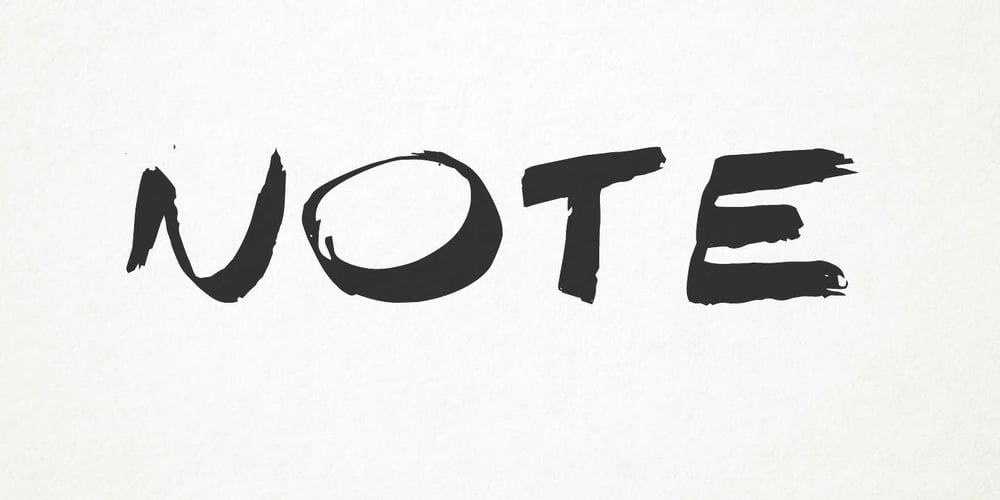 Note font