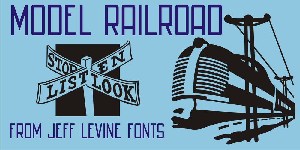 Model Railroad JNL font