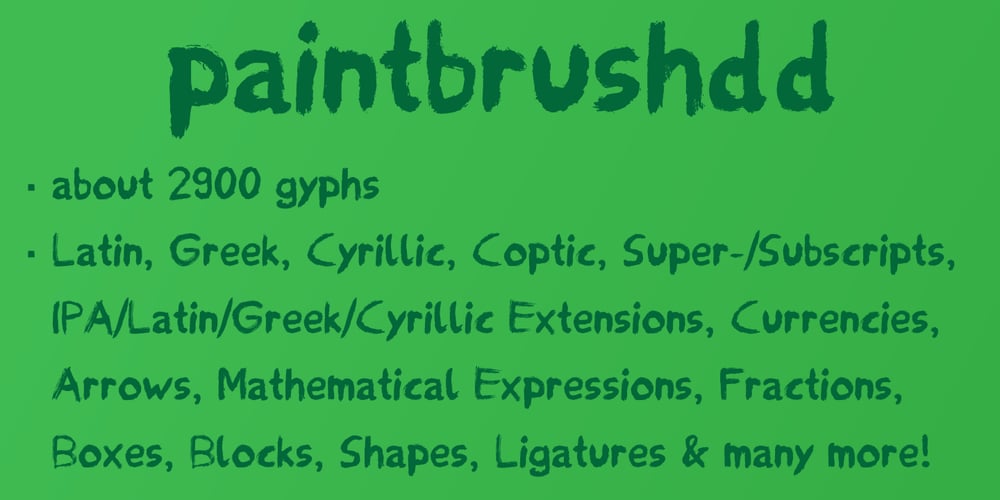 paintbrushdd font