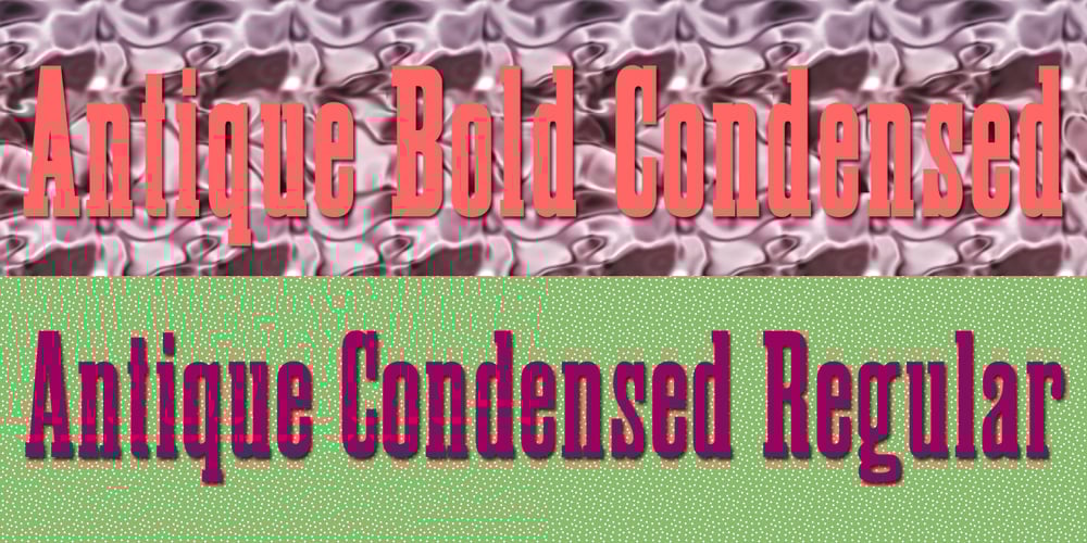 Antique Condensed font