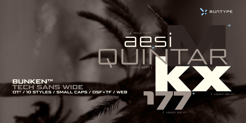 Bunken Tech Sans Wide font