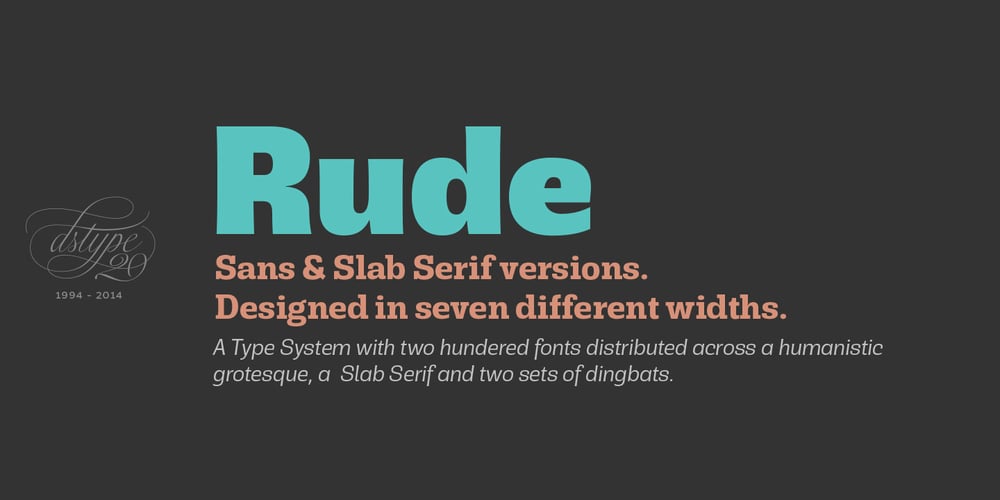 Rude Slab font