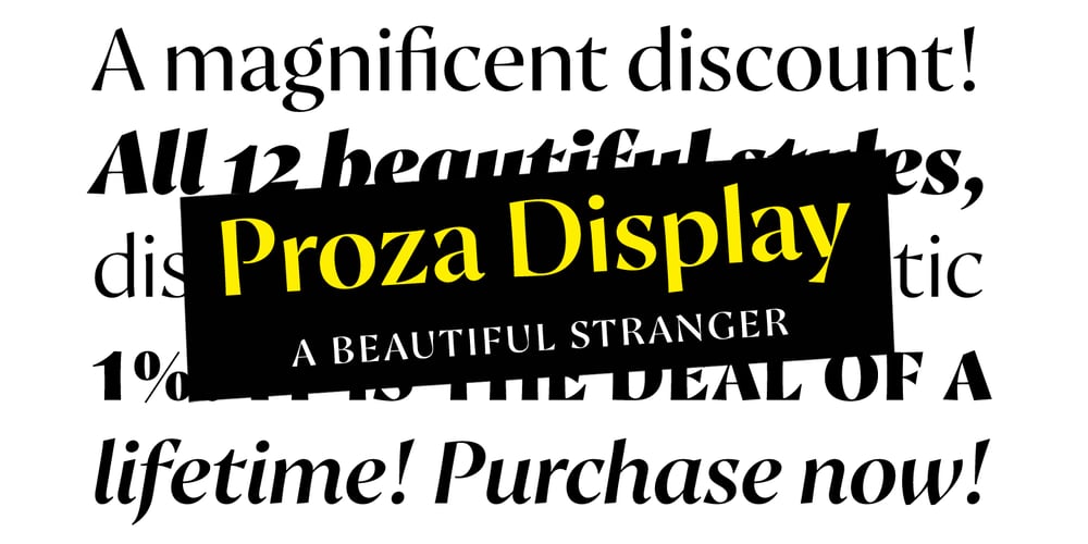 Proza Display font