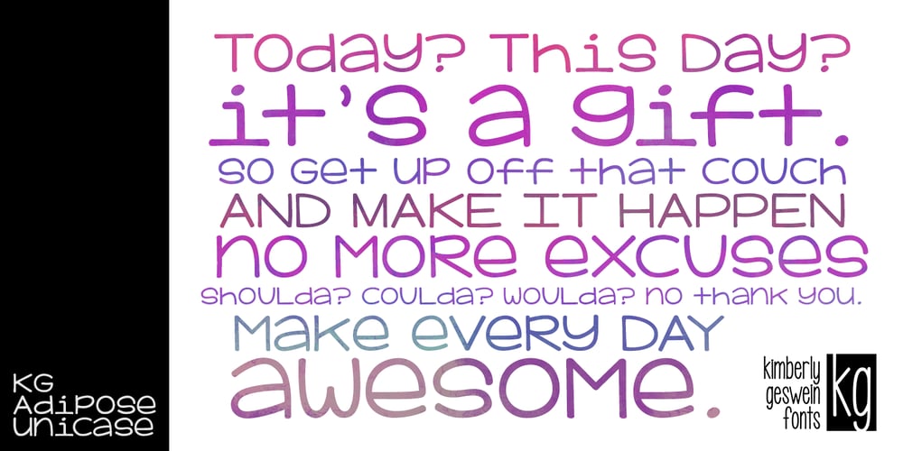 KG Adipose Unicase font