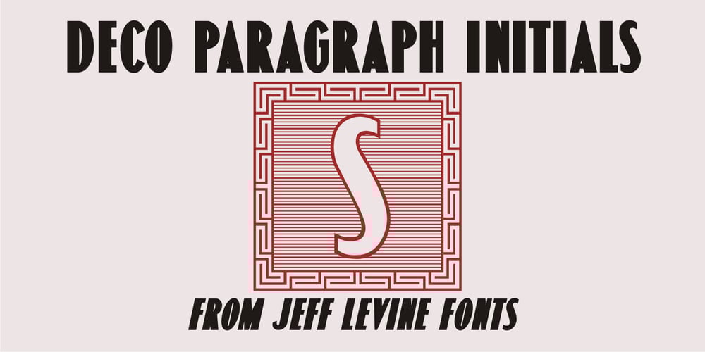Deco Paragraph Initials JNL font