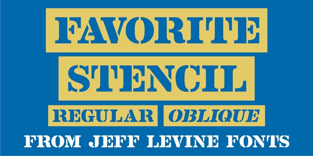 Favorite Stencil JNL font