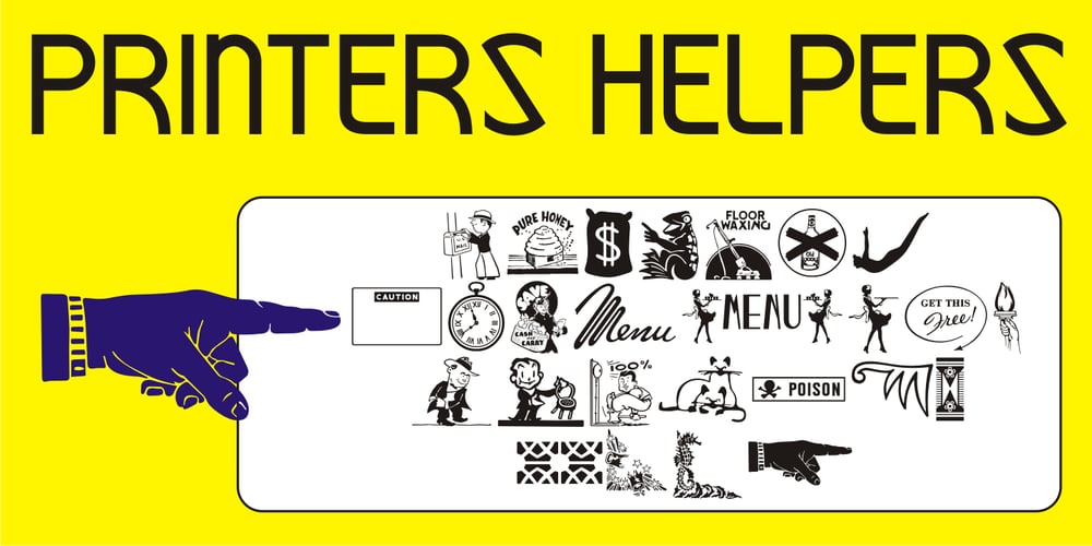 Printers Helpers JNL font