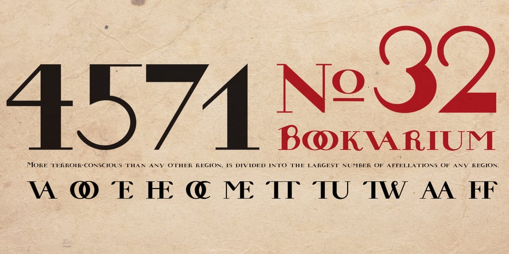 Bookvarium Roman font