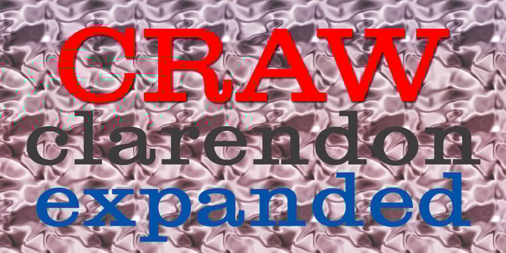 Craw Clarendon Expanded font