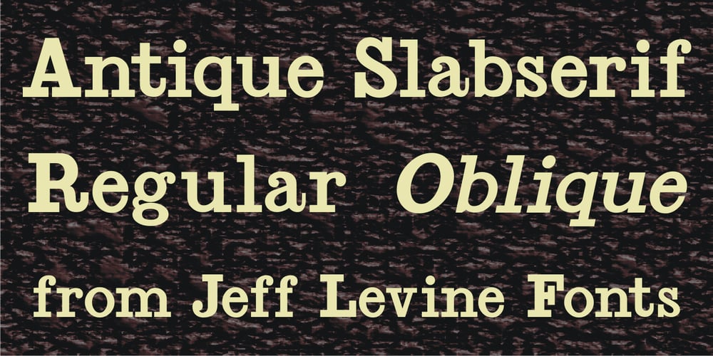 Antique Slabserif JNL font