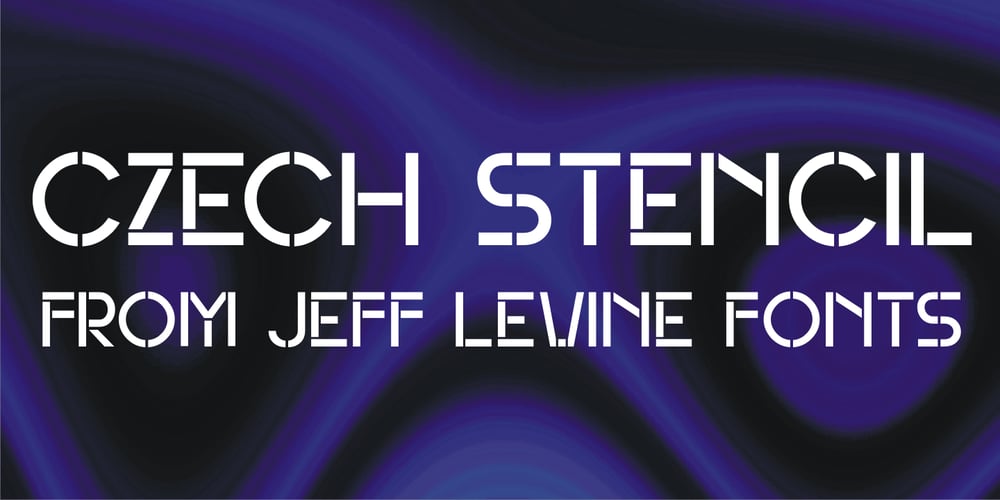 Czech Stencil JNL font