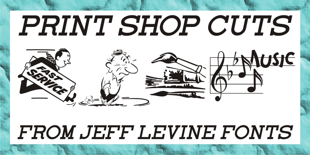 Print Shop Cuts JNL font