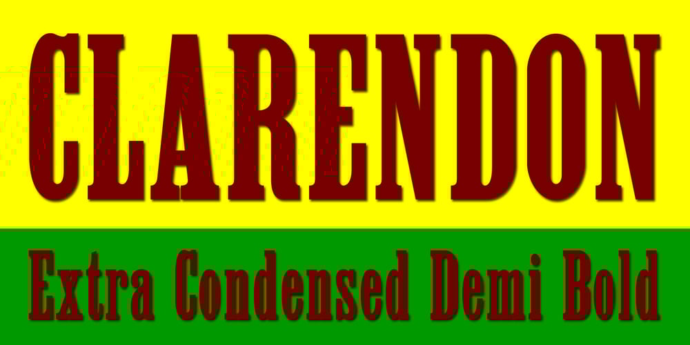 Clarendon Extra Condensed font