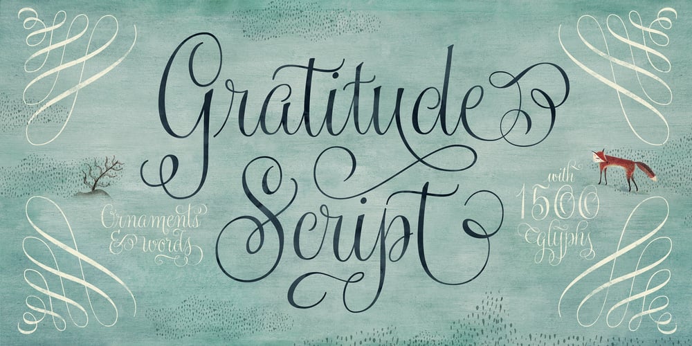 Gratitude Script font
