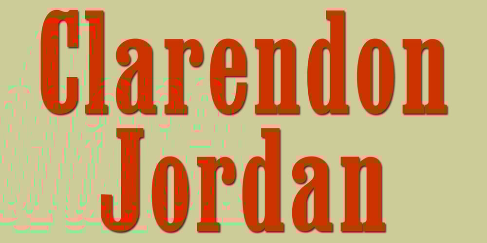 Clarendon Jordan font
