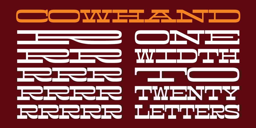 Cowhand font