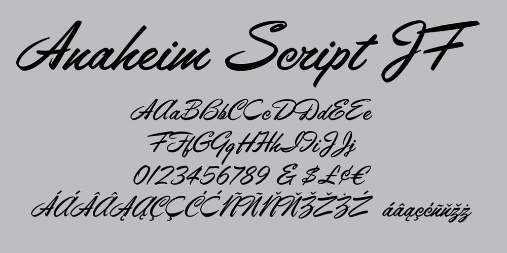 Anaheim Script Pro JF font
